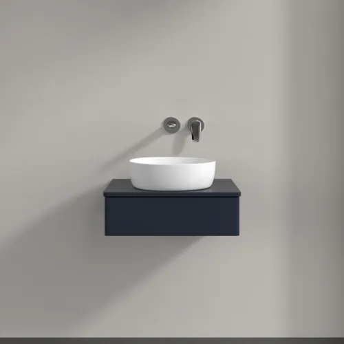 Bild von VILLEROY BOCH Antao Waschbeckenunterschrank, 1 Auszug, 600 x 190 x 500 mm, Front ohne Struktur, Midnight Blue Matt Lacquer / Midnight Blue Matt Lacquer #K07010HG