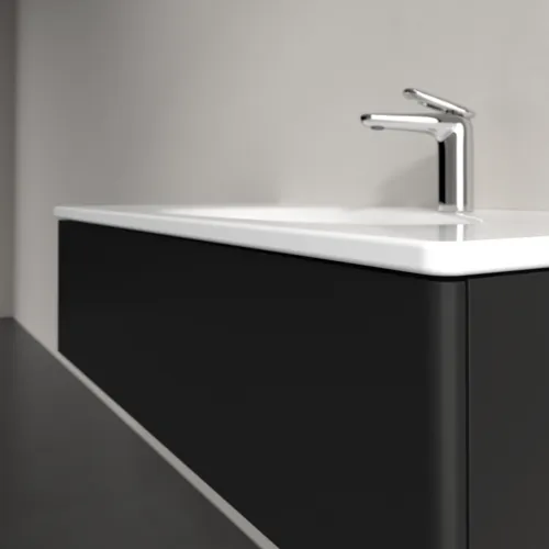 Bild von VILLEROY BOCH Antao Waschbeckenunterschrank, 1 Auszug, 988 x 256 x 493 mm, Front ohne Struktur, Black Matt Lacquer #K02000PD