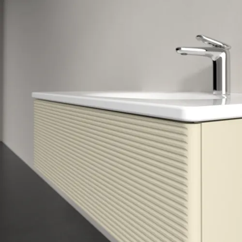 Bild von VILLEROY BOCH Antao Waschbeckenunterschrank, 1 Auszug, 788 x 256 x 496 mm, Front mit Struktur, Silk Grey Matt Lacquer #K01100HJ
