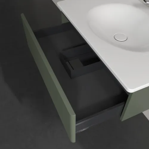 Bild von VILLEROY BOCH Antao Waschbeckenunterschrank, 1 Auszug, 788 x 256 x 496 mm, Front mit Struktur, Leaf Green Matt Lacquer #K01100HL