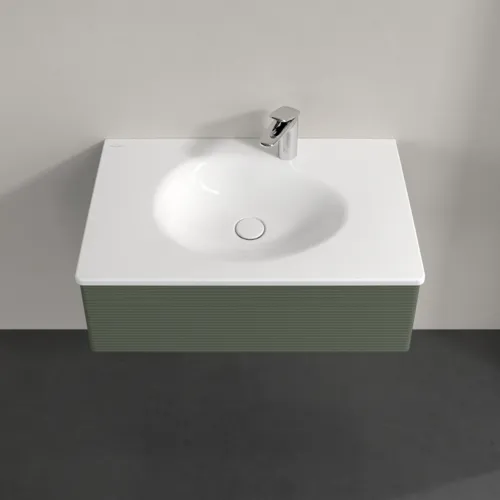 Bild von VILLEROY BOCH Antao Waschbeckenunterschrank, 1 Auszug, 788 x 256 x 496 mm, Front mit Struktur, Leaf Green Matt Lacquer #K01100HL