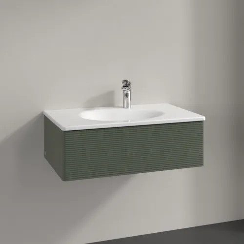 Bild von VILLEROY BOCH Antao Waschbeckenunterschrank, 1 Auszug, 788 x 256 x 496 mm, Front mit Struktur, Leaf Green Matt Lacquer #K01100HL