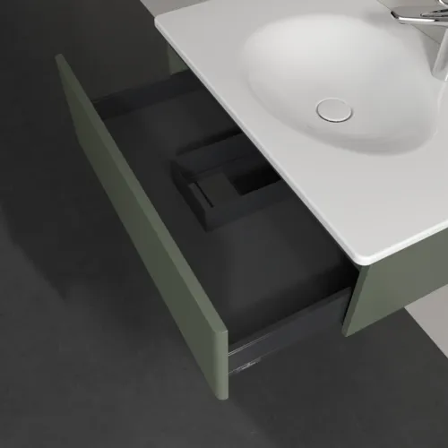 Bild von VILLEROY BOCH Antao Waschbeckenunterschrank, 1 Auszug, 788 x 256 x 496 mm, Front mit Struktur, Leaf Green Matt Lacquer #K01100HL