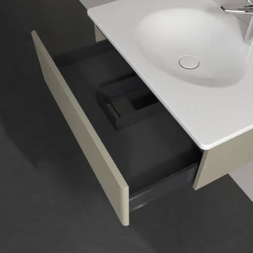 Bild von VILLEROY BOCH Antao Waschbeckenunterschrank, 1 Auszug, 788 x 256 x 496 mm, Front mit Struktur, Stone Grey Matt Lacquer #K01100HK