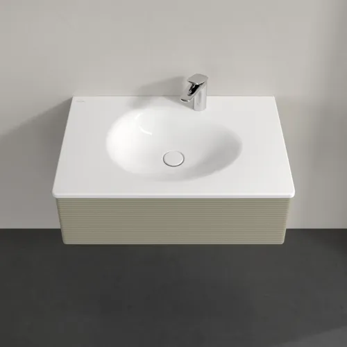 Bild von VILLEROY BOCH Antao Waschbeckenunterschrank, 1 Auszug, 788 x 256 x 496 mm, Front mit Struktur, Stone Grey Matt Lacquer #K01100HK