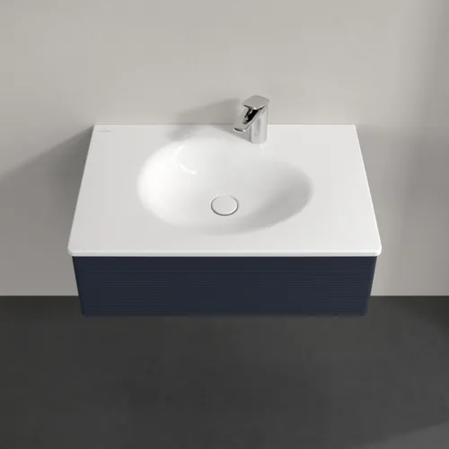 Bild von VILLEROY BOCH Antao Waschbeckenunterschrank, 1 Auszug, 788 x 256 x 496 mm, Front mit Struktur, Midnight Blue Matt Lacquer #K01100HG