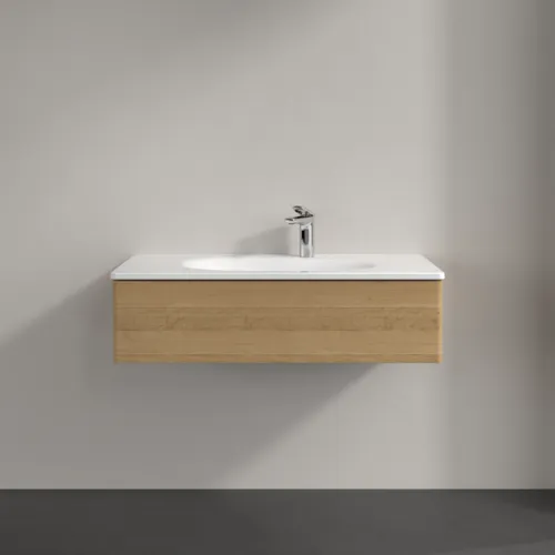 Bild von VILLEROY BOCH Antao Waschbeckenunterschrank, 1 Auszug, 988 x 256 x 493 mm, Front ohne Struktur, Honey Oak #K02000HN