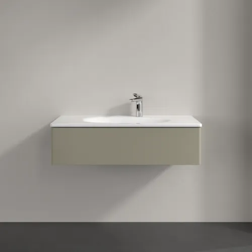 Bild von VILLEROY BOCH Antao Waschbeckenunterschrank, 1 Auszug, 988 x 256 x 493 mm, Front ohne Struktur, Stone Grey Matt Lacquer #K02000HK