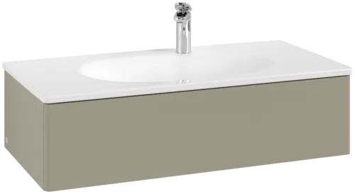 Obrázek VILLEROY BOCH Toaletní skříňka Antao, 1 zásuvka, 988 x 256 x 493 mm, přední strana bez konstrukce, matný lak Stone Grey #K02000HK