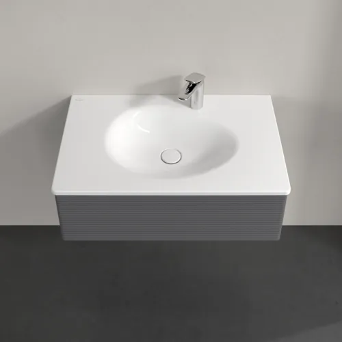 Bild von VILLEROY BOCH Antao Waschbeckenunterschrank, 1 Auszug, 788 x 256 x 496 mm, Front mit Struktur, Anthracite Matt Lacquer #K01100GK