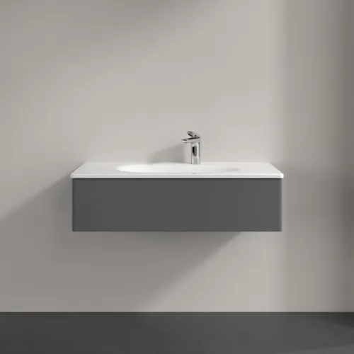 Bild von VILLEROY BOCH Antao Waschbeckenunterschrank, 1 Auszug, 988 x 256 x 493 mm, Front ohne Struktur, Anthracite Matt Lacquer #K02000GK