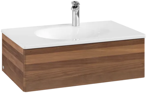 VILLEROY BOCH Antao Vanity unit, 1 pull-out compartment, 788 x 256 x 496 mm, Front without structure, Warm Walnut #K01000HM resmi
