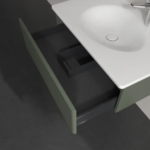 Bild von VILLEROY BOCH Antao Waschbeckenunterschrank, 1 Auszug, 788 x 256 x 496 mm, Front ohne Struktur, Leaf Green Matt Lacquer #K01000HL