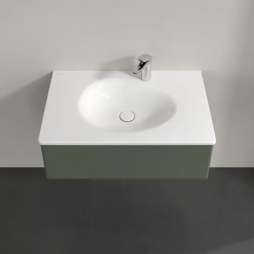 Bild von VILLEROY BOCH Antao Waschbeckenunterschrank, 1 Auszug, 788 x 256 x 496 mm, Front ohne Struktur, Leaf Green Matt Lacquer #K01000HL