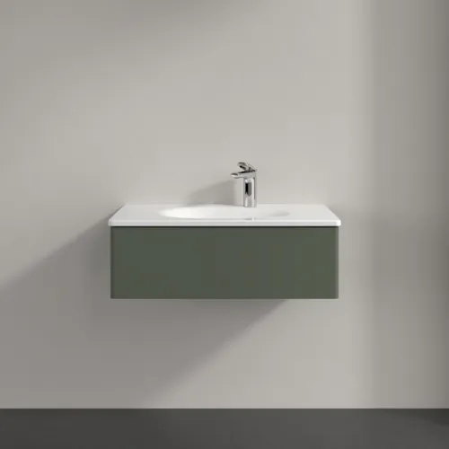 Bild von VILLEROY BOCH Antao Waschbeckenunterschrank, 1 Auszug, 788 x 256 x 496 mm, Front ohne Struktur, Leaf Green Matt Lacquer #K01000HL