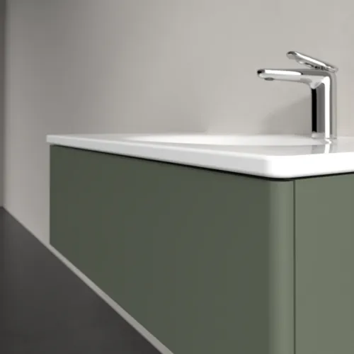 Bild von VILLEROY BOCH Antao Waschbeckenunterschrank, 1 Auszug, 788 x 256 x 496 mm, Front ohne Struktur, Leaf Green Matt Lacquer #K01000HL