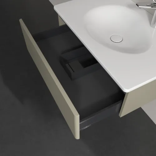 VILLEROY BOCH Antao Waschbeckenunterschrank, 1 Auszug, 788 x 256 x 496 mm, Front ohne Struktur, Stone Grey Matt Lacquer #K01000HK, Bild 7