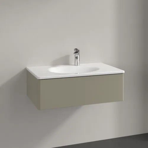 VILLEROY BOCH Antao Waschbeckenunterschrank, 1 Auszug, 788 x 256 x 496 mm, Front ohne Struktur, Stone Grey Matt Lacquer #K01000HK, Bild 3