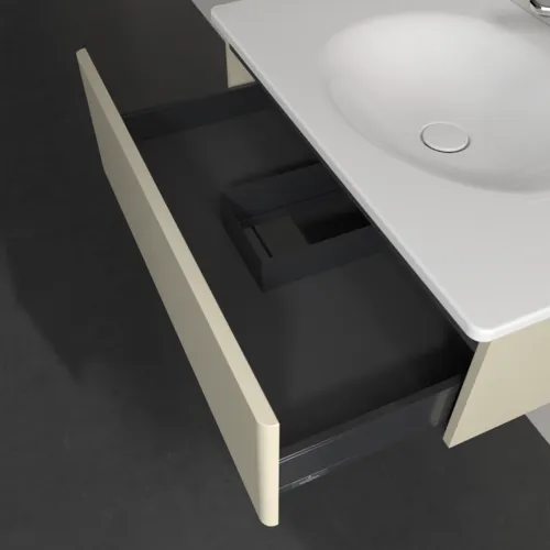 Bild von VILLEROY BOCH Antao Waschbeckenunterschrank, 1 Auszug, 788 x 256 x 496 mm, Front ohne Struktur, Silk Grey Matt Lacquer #K01000HJ