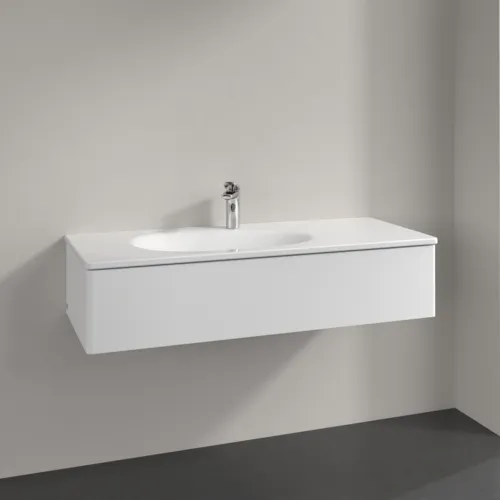 Bild von VILLEROY BOCH Antao Waschbeckenunterschrank, 1 Auszug, 1188 x 256 x 493 mm, Front ohne Struktur, White Matt Lacquer #K03000MT