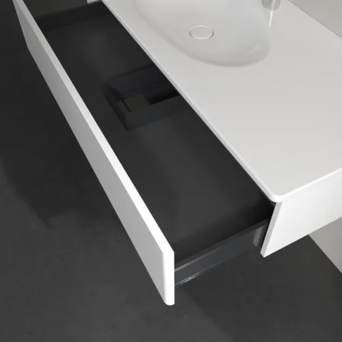 Bild von VILLEROY BOCH Antao Waschbeckenunterschrank, 1 Auszug, 1188 x 256 x 493 mm, Front ohne Struktur, White Matt Lacquer #K03000MT