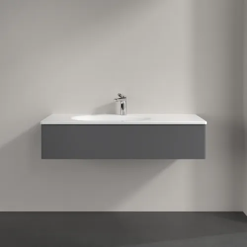 Bild von VILLEROY BOCH Antao Waschbeckenunterschrank, 1 Auszug, 1188 x 256 x 493 mm, Front ohne Struktur, Anthracite Matt Lacquer #K03000GK