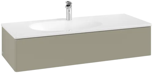 Obrázek VILLEROY BOCH Toaletní skříňka Antao, 1 zásuvka, 1188 x 256 x 493 mm, přední strana bez konstrukce, matný lak Stone Grey #K03000HK