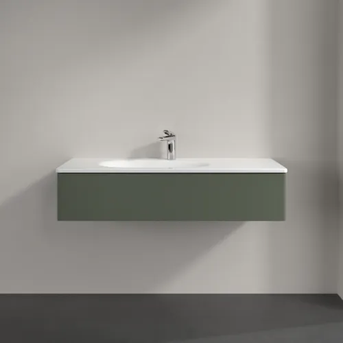 Bild von VILLEROY BOCH Antao Waschbeckenunterschrank, 1 Auszug, 1188 x 256 x 493 mm, Front ohne Struktur, Leaf Green Matt Lacquer #K03000HL
