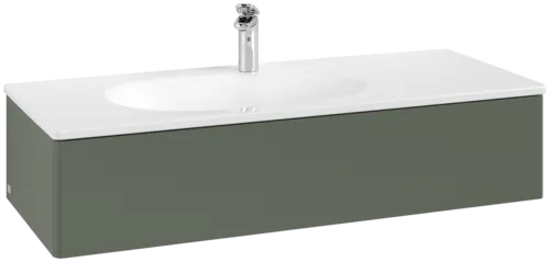 Obrázek VILLEROY BOCH Toaletní skříňka Antao, 1 zásuvka, 1188 x 256 x 493 mm, přední strana bez konstrukce, listově zelený matný lak #K03000HL