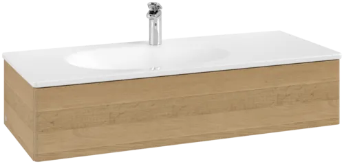 Obrázek VILLEROY BOCH Toaletní skříňka Antao, 1 zásuvka, 1188 x 256 x 493 mm, přední strana bez konstrukce, medový dub #K03000HN