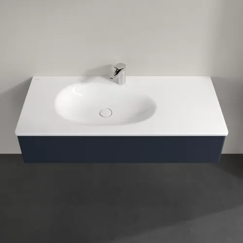 Bild von VILLEROY BOCH Antao Waschbeckenunterschrank, 1 Auszug, 1188 x 256 x 493 mm, Front ohne Struktur, Midnight Blue Matt Lacquer #K03000HG