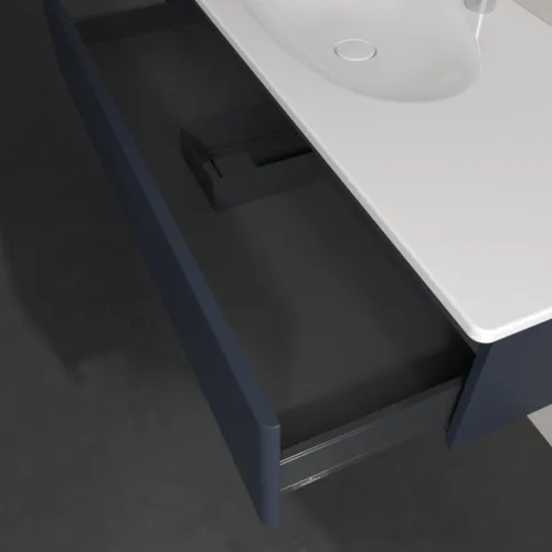 Bild von VILLEROY BOCH Antao Waschbeckenunterschrank, 1 Auszug, 1188 x 256 x 493 mm, Front ohne Struktur, Midnight Blue Matt Lacquer #K03000HG