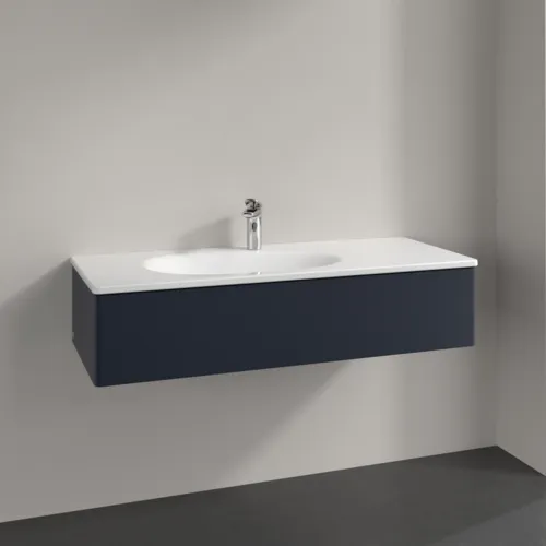Bild von VILLEROY BOCH Antao Waschbeckenunterschrank, 1 Auszug, 1188 x 256 x 493 mm, Front ohne Struktur, Midnight Blue Matt Lacquer #K03000HG