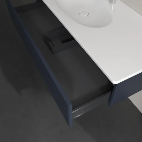 Bild von VILLEROY BOCH Antao Waschbeckenunterschrank, 1 Auszug, 1188 x 256 x 493 mm, Front ohne Struktur, Midnight Blue Matt Lacquer #K03000HG