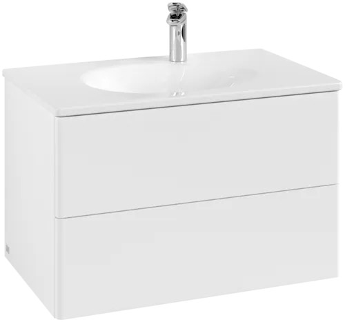Obrázek VILLEROY BOCH Toaletní skříňka Antao, 2 výsuvy, 788 x 504 x 496 mm, přední strana bez konstrukce, bílý matný lak #K04000MT