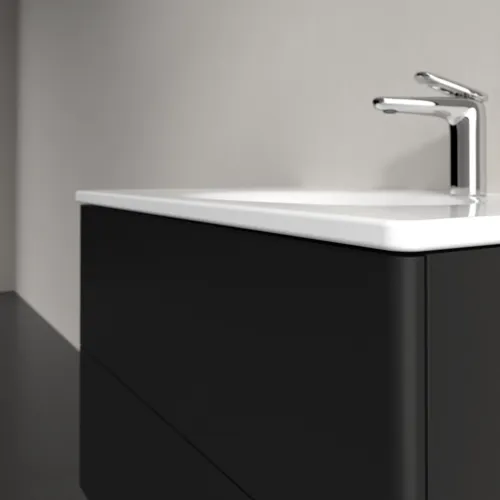 Bild von VILLEROY BOCH Antao Waschbeckenunterschrank, 2 Auszüge, 788 x 504 x 496 mm, Front ohne Struktur, Black Matt Lacquer #K04000PD