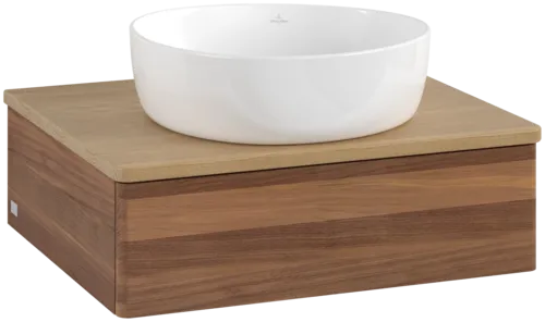 Picture of VILLEROY BOCH Antao Vanity unit, 1 pull-out compartment, 600 x 190 x 500 mm, Front without structure, Warm Walnut / Honey Oak #K07011HM