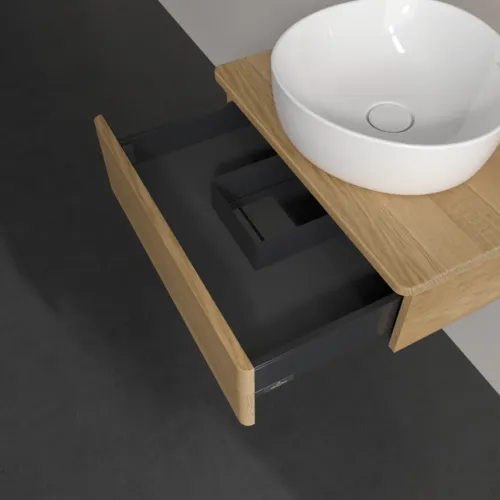 Bild von VILLEROY BOCH Antao Waschbeckenunterschrank, 1 Auszug, 600 x 190 x 500 mm, Front ohne Struktur, Honey Oak / Honey Oak #K07011HN
