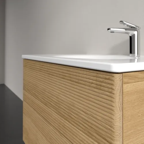 Bild von VILLEROY BOCH Antao Waschbeckenunterschrank, 2 Auszüge, 788 x 504 x 496 mm, Front mit Struktur, Honey Oak #K04100HN