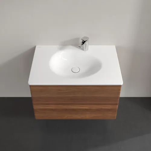 Bild von VILLEROY BOCH Antao Waschbeckenunterschrank, 2 Auszüge, 788 x 504 x 496 mm, Front mit Struktur, Warm Walnut #K04100HM