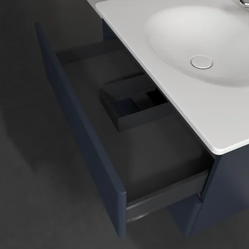 Bild von VILLEROY BOCH Antao Waschbeckenunterschrank, 2 Auszüge, 788 x 504 x 496 mm, Front mit Struktur, Midnight Blue Matt Lacquer #K04100HG