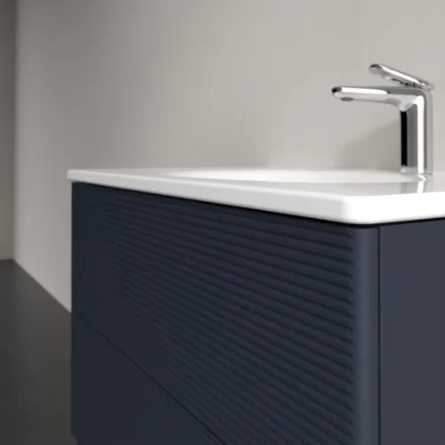 Bild von VILLEROY BOCH Antao Waschbeckenunterschrank, 2 Auszüge, 788 x 504 x 496 mm, Front mit Struktur, Midnight Blue Matt Lacquer #K04100HG