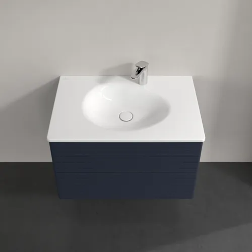 Bild von VILLEROY BOCH Antao Waschbeckenunterschrank, 2 Auszüge, 788 x 504 x 496 mm, Front mit Struktur, Midnight Blue Matt Lacquer #K04100HG