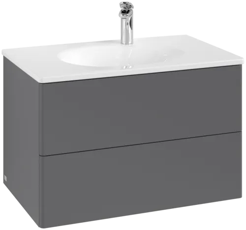 Obrázek VILLEROY BOCH Toaletní skříňka Antao, 2 výsuvy, 788 x 504 x 496 mm, přední strana bez konstrukce, antracitový matný lak #K04000GK