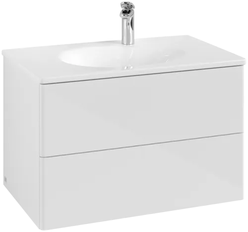 Зображення з  VILLEROY BOCH Antao Vanity unit, 2 pull-out compartments, 788 x 504 x 496 mm, Front without structure, Glossy White Lacquer #K04000GF