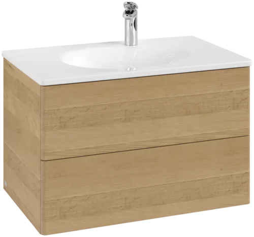 Obrázek VILLEROY BOCH Toaletní skříňka Antao, 2 výsuvy, 788 x 504 x 496 mm, přední strana bez konstrukce, medový dub #K04000HN
