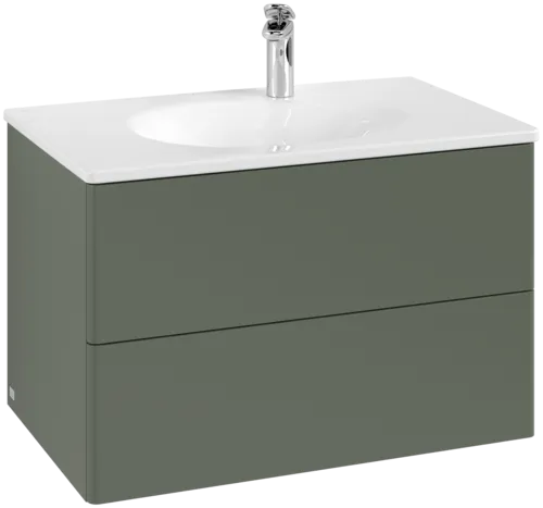 Obrázek VILLEROY BOCH Toaletní skříňka Antao, 2 výsuvy, 788 x 504 x 496 mm, přední strana bez konstrukce, listově zelený matný lak #K04000HL