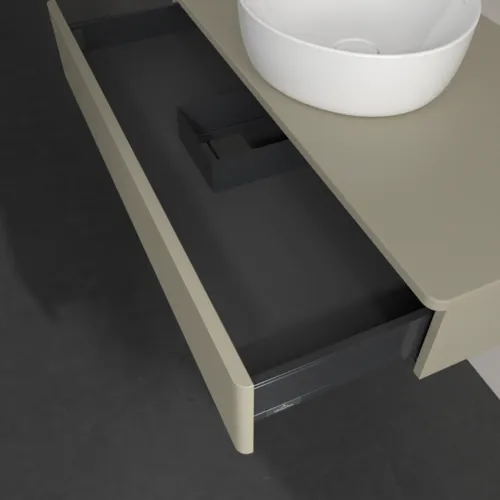 Bild von VILLEROY BOCH Antao Waschbeckenunterschrank, 1 Auszug, 1000 x 190 x 500 mm, Front mit Struktur, Stone Grey Matt Lacquer / Stone Grey Matt Lacquer #K09110HK