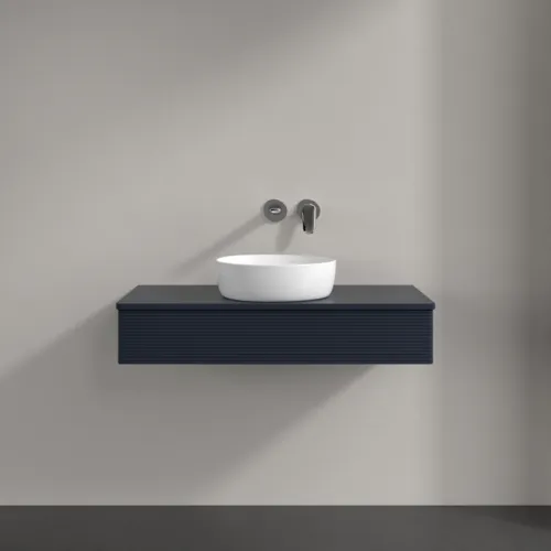 Bild von VILLEROY BOCH Antao Waschbeckenunterschrank, 1 Auszug, 1000 x 190 x 500 mm, Front mit Struktur, Midnight Blue Matt Lacquer / Midnight Blue Matt Lacquer #K09110HG