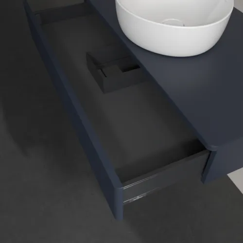 Bild von VILLEROY BOCH Antao Waschbeckenunterschrank, 1 Auszug, 1000 x 190 x 500 mm, Front mit Struktur, Midnight Blue Matt Lacquer / Midnight Blue Matt Lacquer #K09110HG